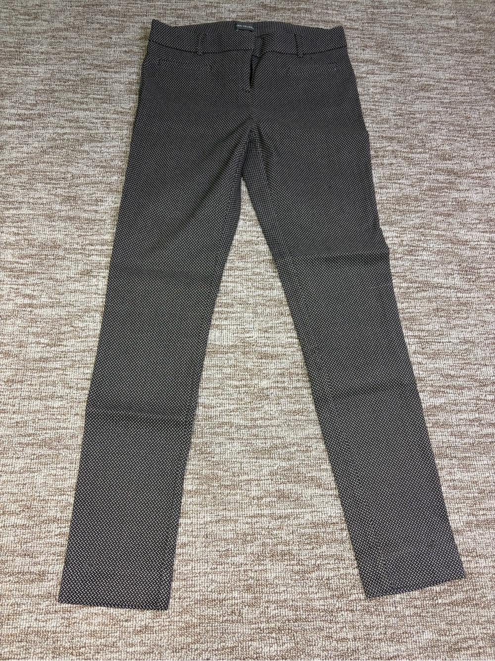Van Heusen Womens Black White Skinny Pants Stretch Work Office Meeting Sz 2